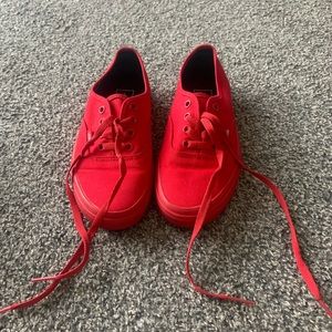 Red authentic Vans